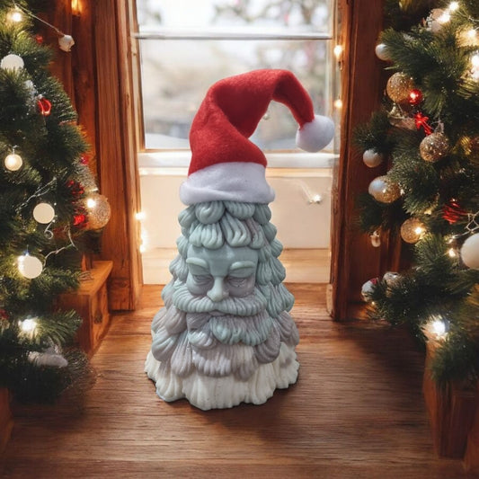 🎅 Large Santa Claus Candle – Pine Scented | Rapeseed Wax | Christmas Collection by Aura’s Workshop