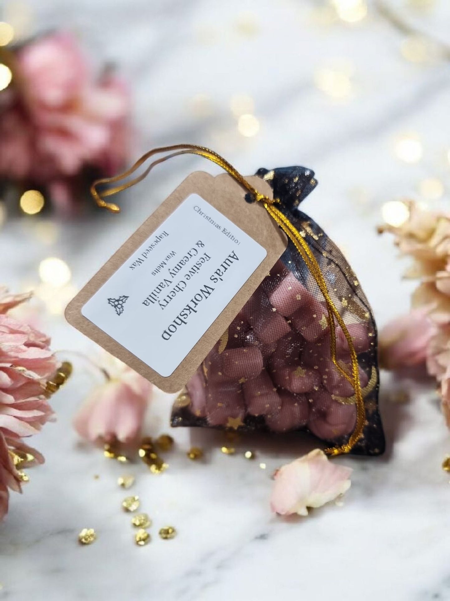 🍒 Festive Cherry & Creamy Vanilla Wax Melts – Christmas Edition