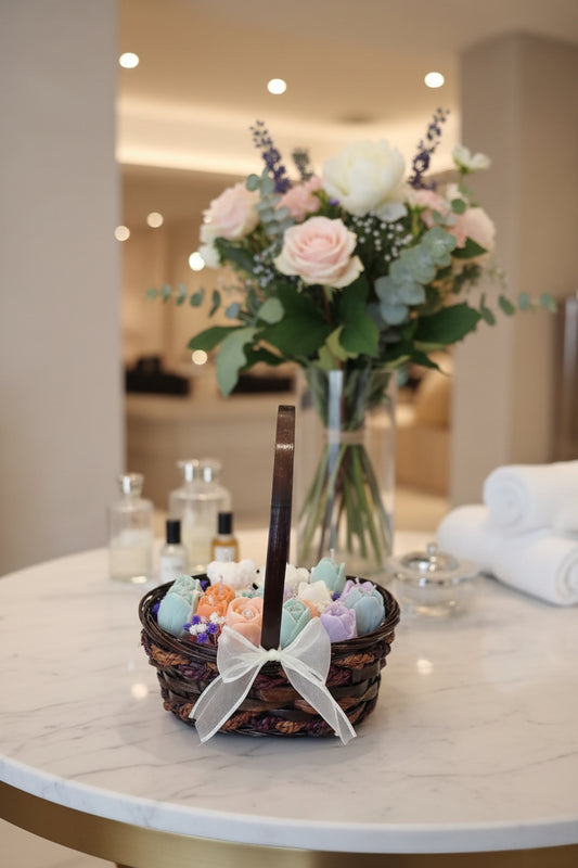 Spring Time Candle Gift Bouquet – Fresh Floral Candle Arrangement