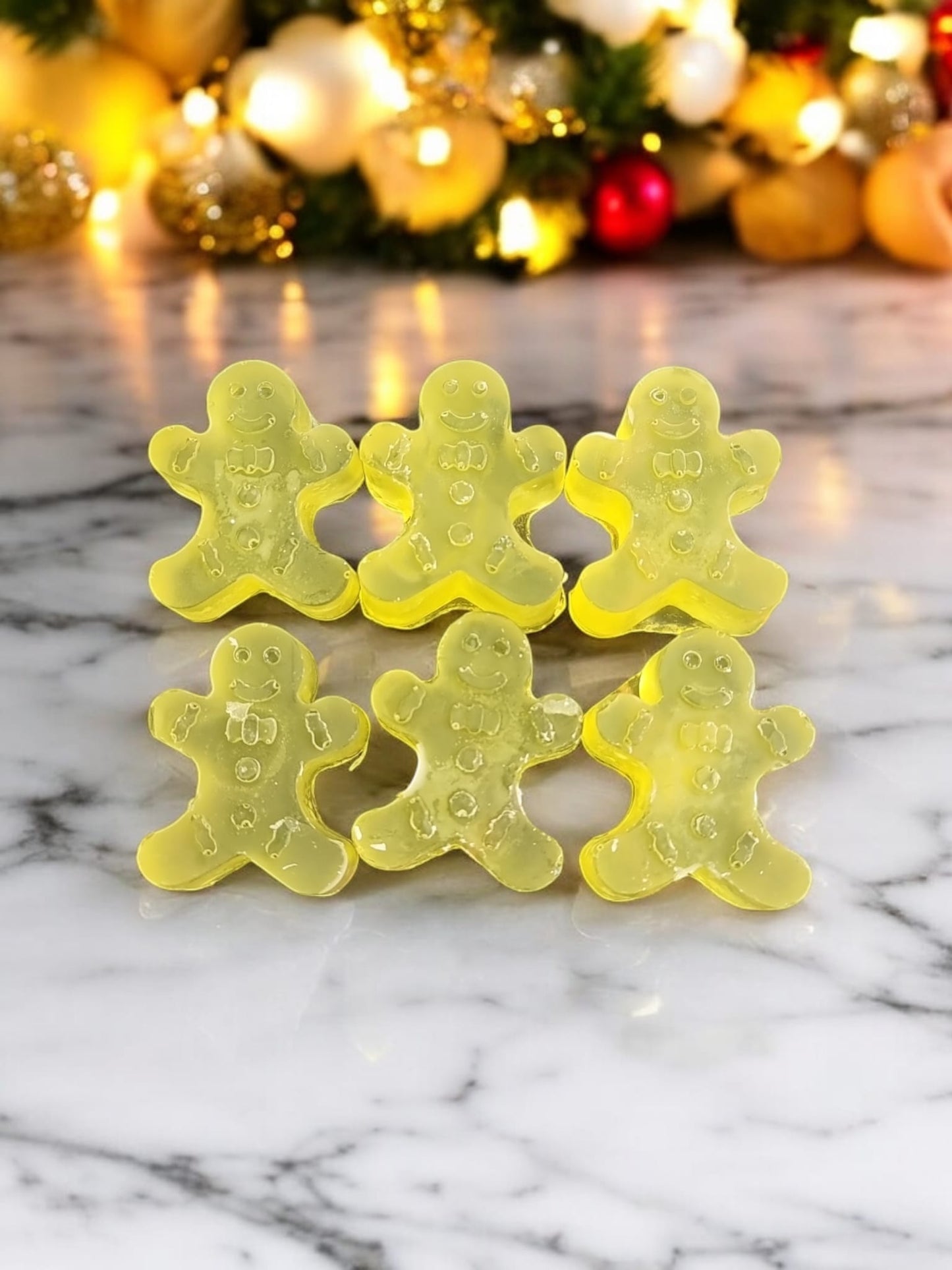 Warm Apple Spice Scented Soap x6 Gingerbread Men - Christmas Edition