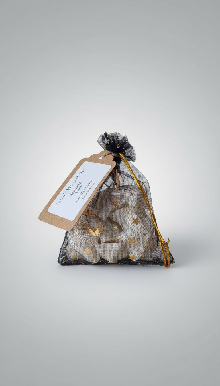 ⭐ Sea Salt & Linen Star Wax Melts – Rapeseed Wax | Aura’s Workshop