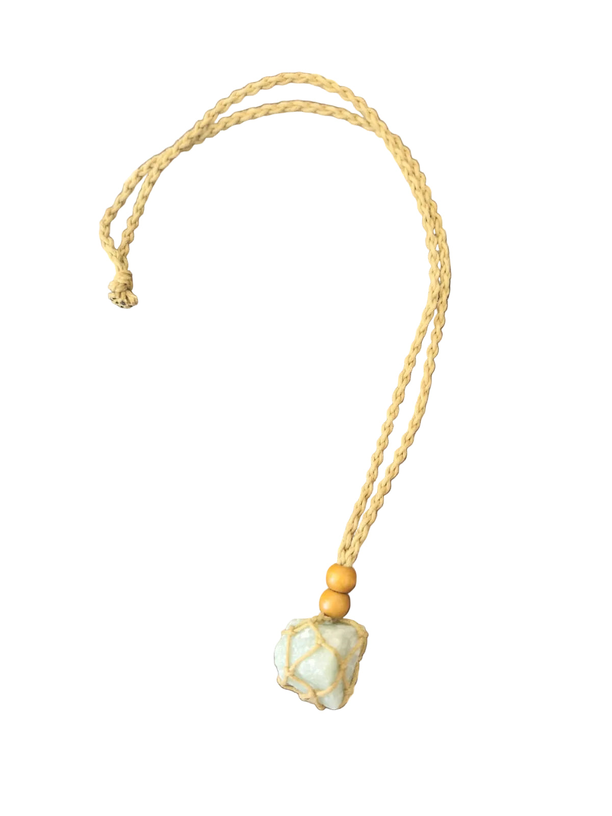 Raw Jade Crystal Macramé Necklace – Luck, Abundance & Harmony Crystal Jewellery