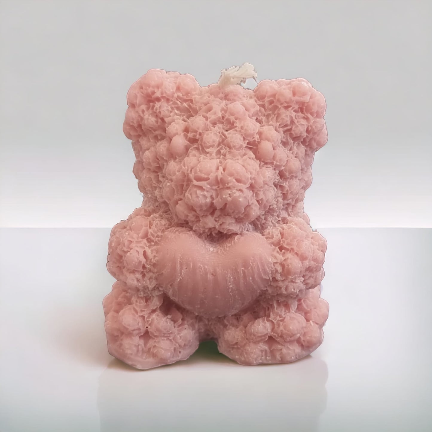 Adorable Teddy Bear Candle Rose Scented - Auras Workshop Auras Workshop