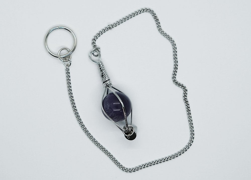Amethyst Ball Pendulum – Crystal Sphere Dowsing Pendulum for Healing & Divination - Auras Workshop Auras Workshop