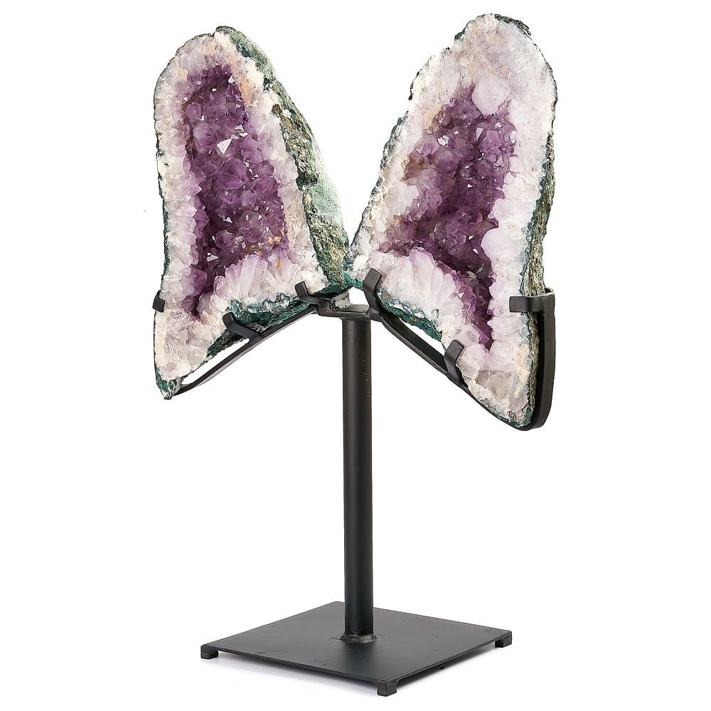 Amethyst Butterfly with Metal Base 13.2kg - Auras Workshop Auras Workshop