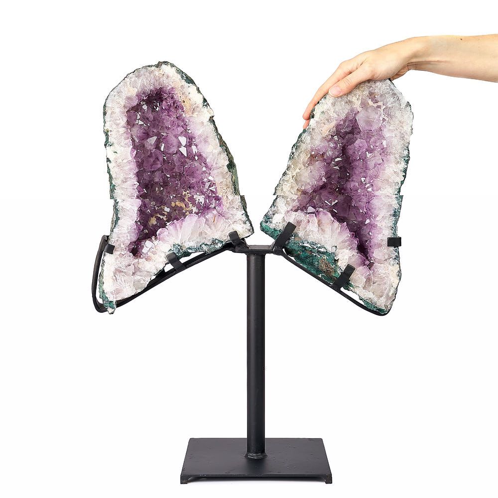 Amethyst Butterfly with Metal Base 13.2kg - Auras Workshop Auras Workshop