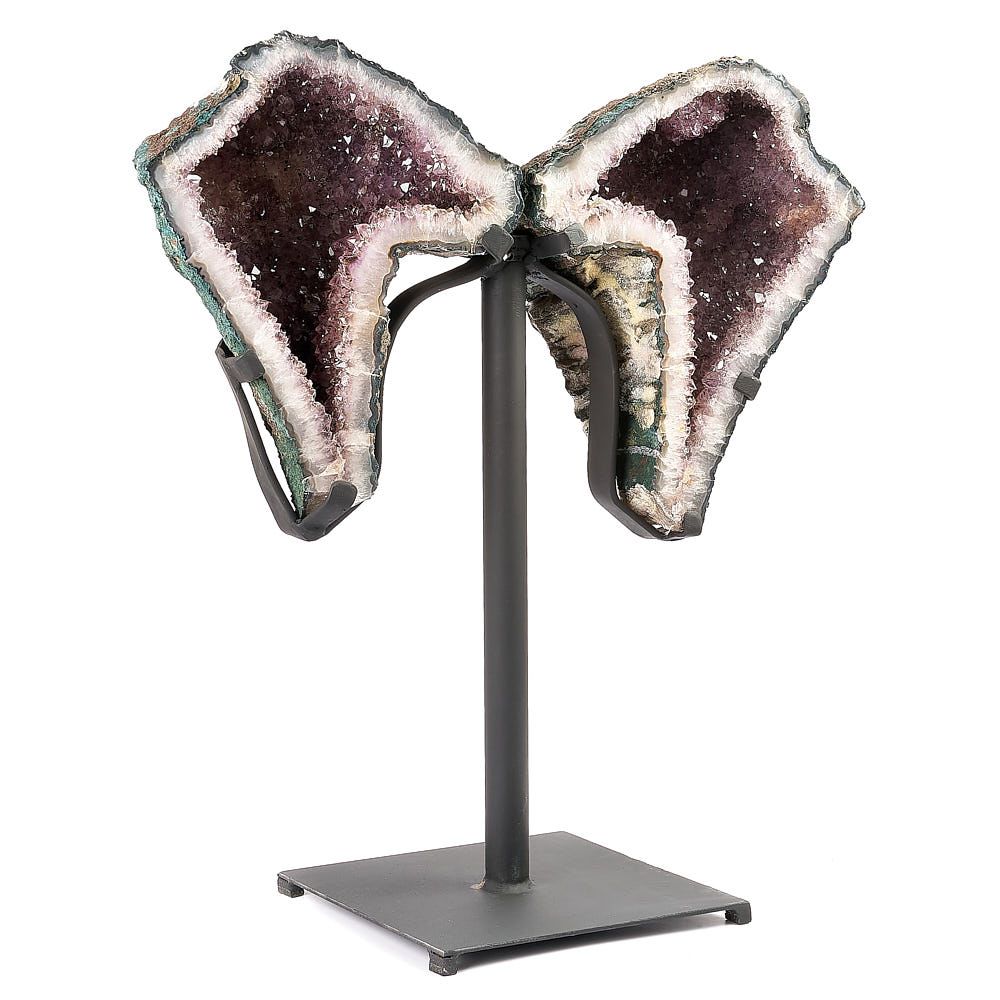 Amethyst Butterfly with Metal Base 9.35kg - Auras Workshop Auras Workshop