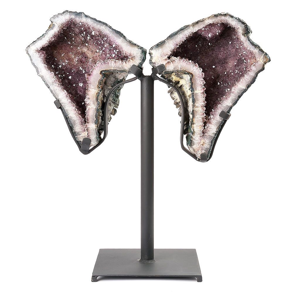 Amethyst Butterfly with Metal Base 9.35kg - Auras Workshop Auras Workshop