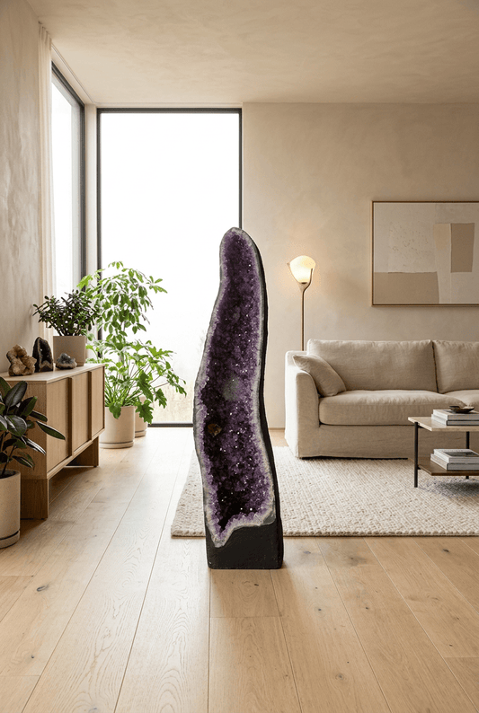 Amethyst Cathedral Geode – 170 cm Tall, 148 kg - Auras Workshop Auras Workshop