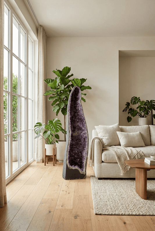 Amethyst Cathedral Geode – 172 cm Tall, 161 kg - Auras Workshop Auras Workshop