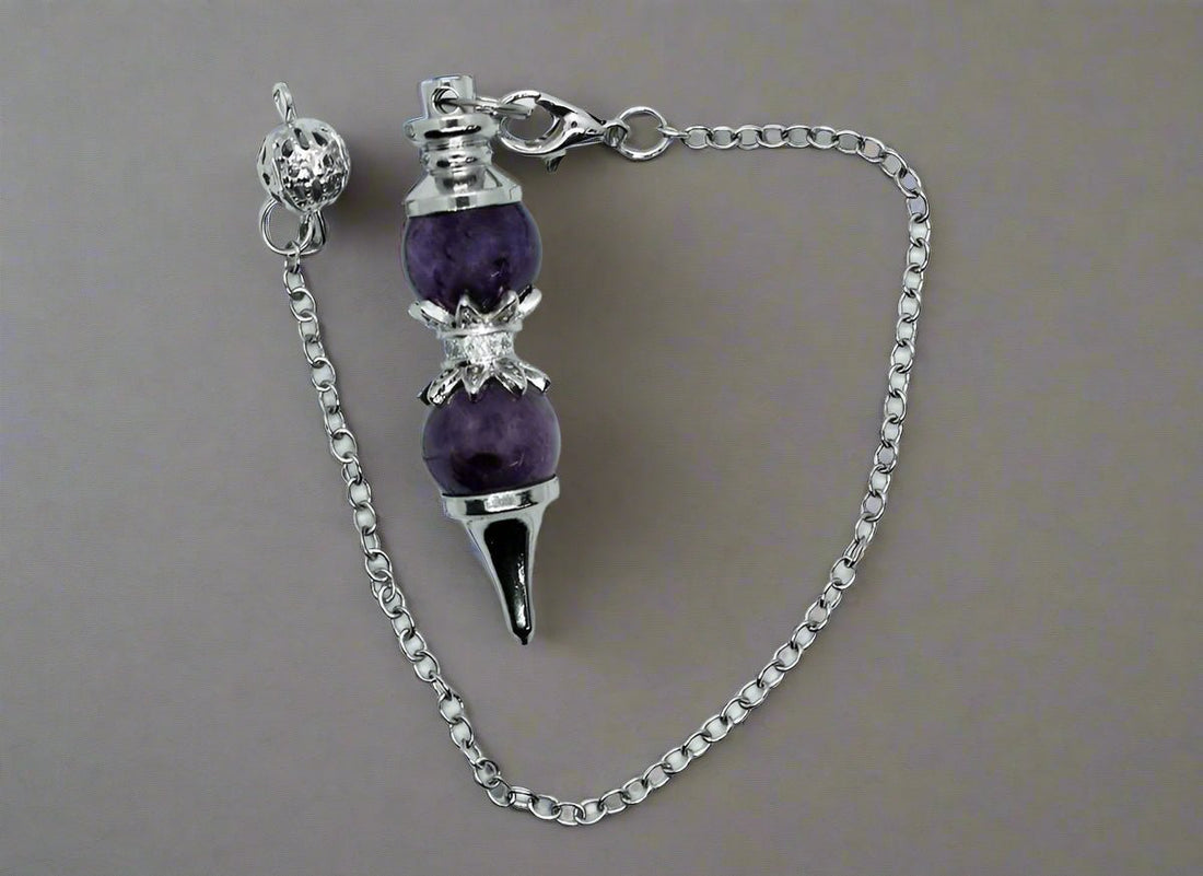 💜 Amethyst Dorje Pendulum | Divination, Healing & Spiritual Balance - Auras Workshop Auras Workshop