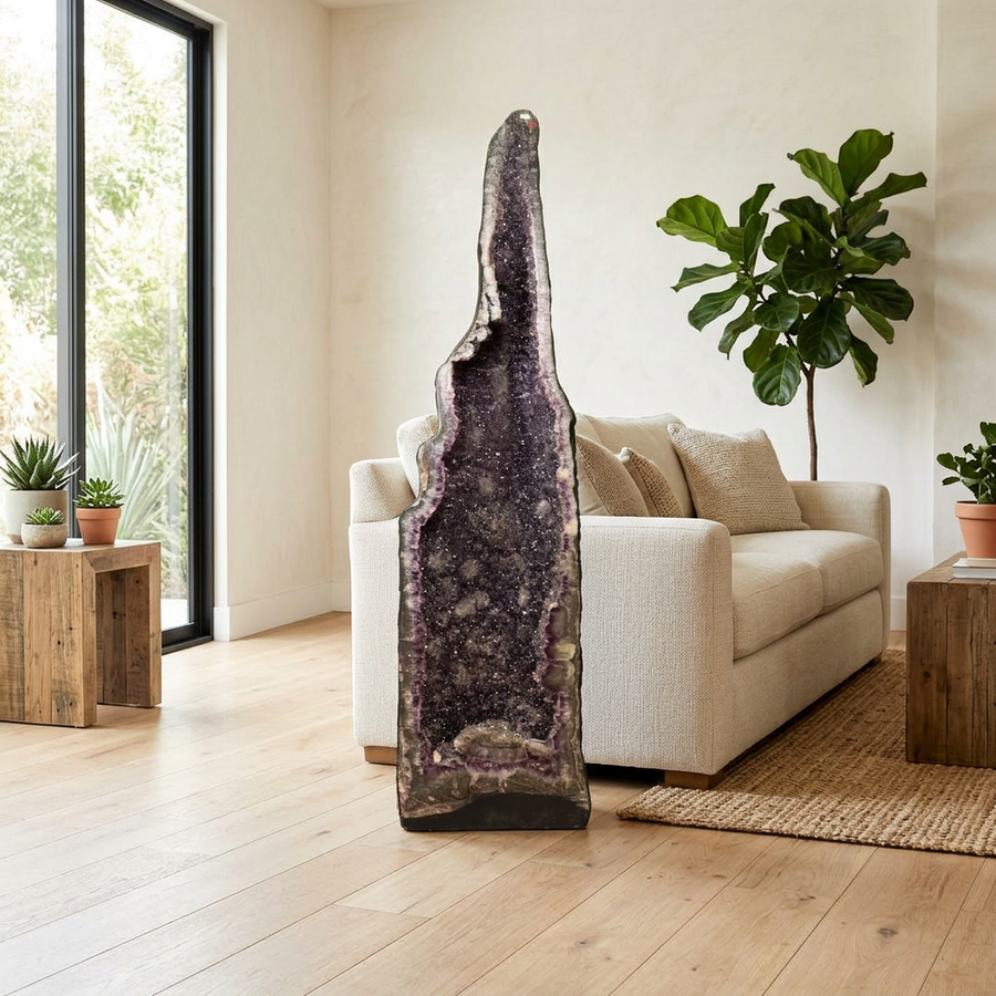 Amethyst Cathedral Geode – 128 cm Tall, 64 kg