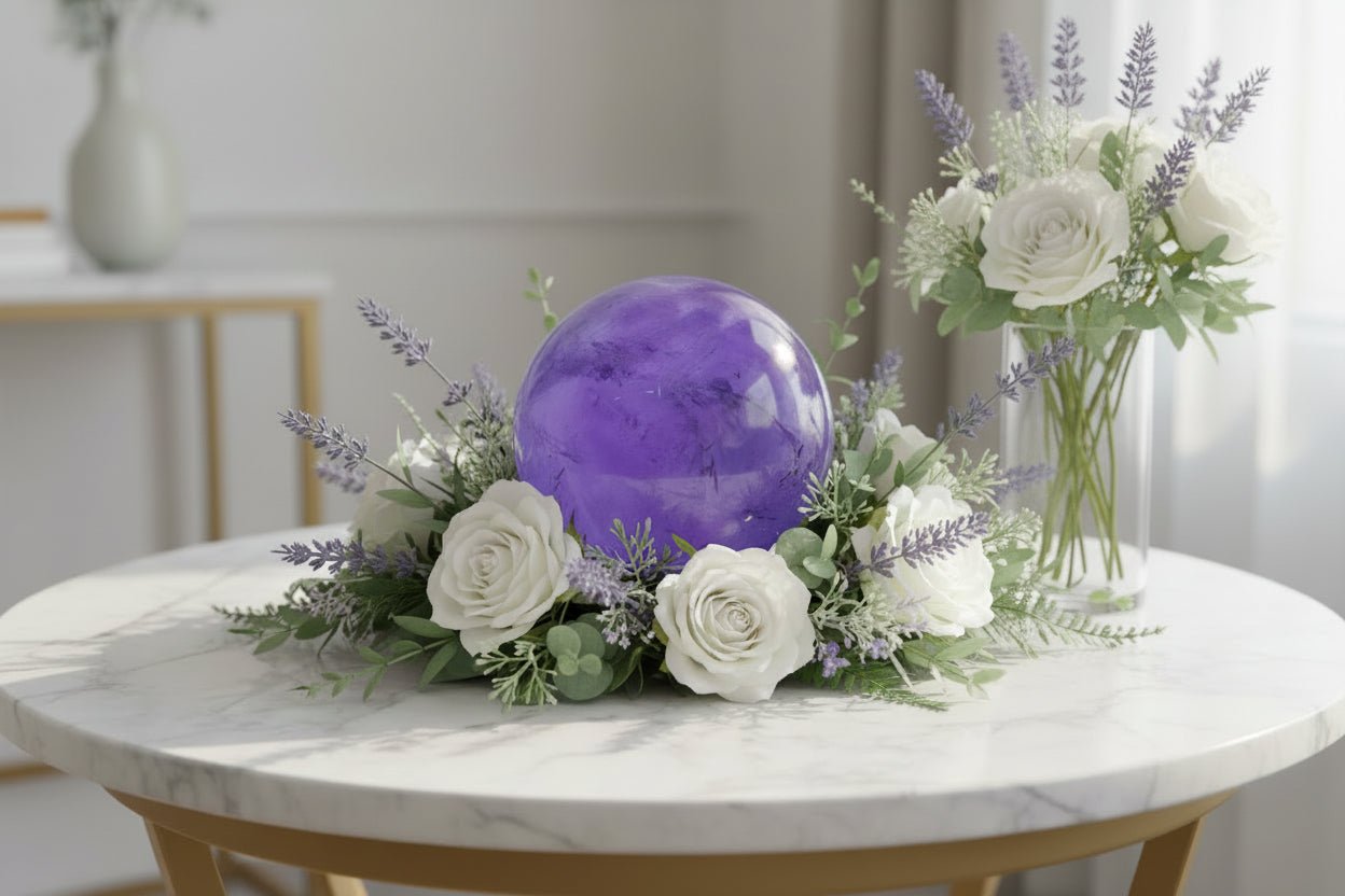 💜✨ Amethyst Sphere 30mm | Calm, Clarity & Spiritual Protection - Auras Workshop Auras Workshop