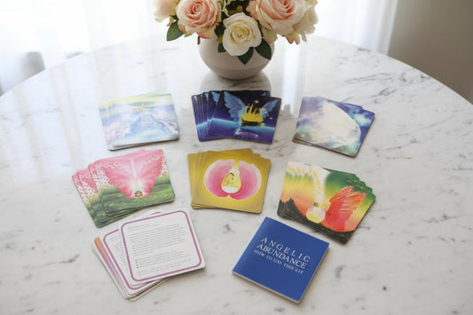 Angelic Abundance by Angela McGerr – Oracle Card Deck & Guidebook - Auras Workshop Auras Workshop