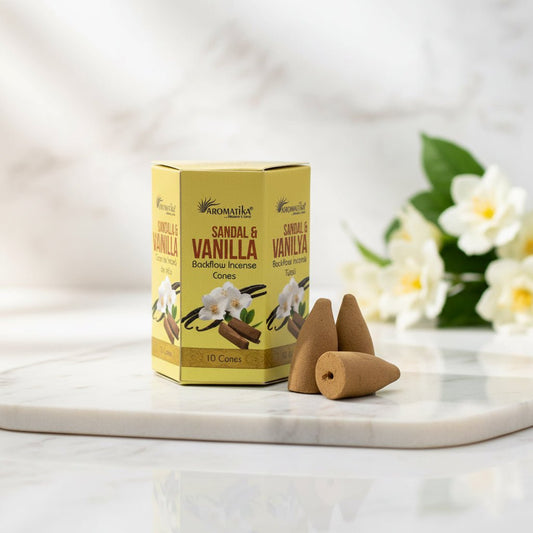 Aromatika Masala Backflow Incense – Sandalwood & Vanilla - Auras Workshop Auras Workshop
