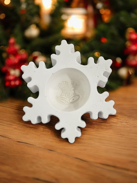 Aura's Christmas Snowflake Tea light Holder - Jingle Bells Symbol - Auras Workshop Auras Workshop