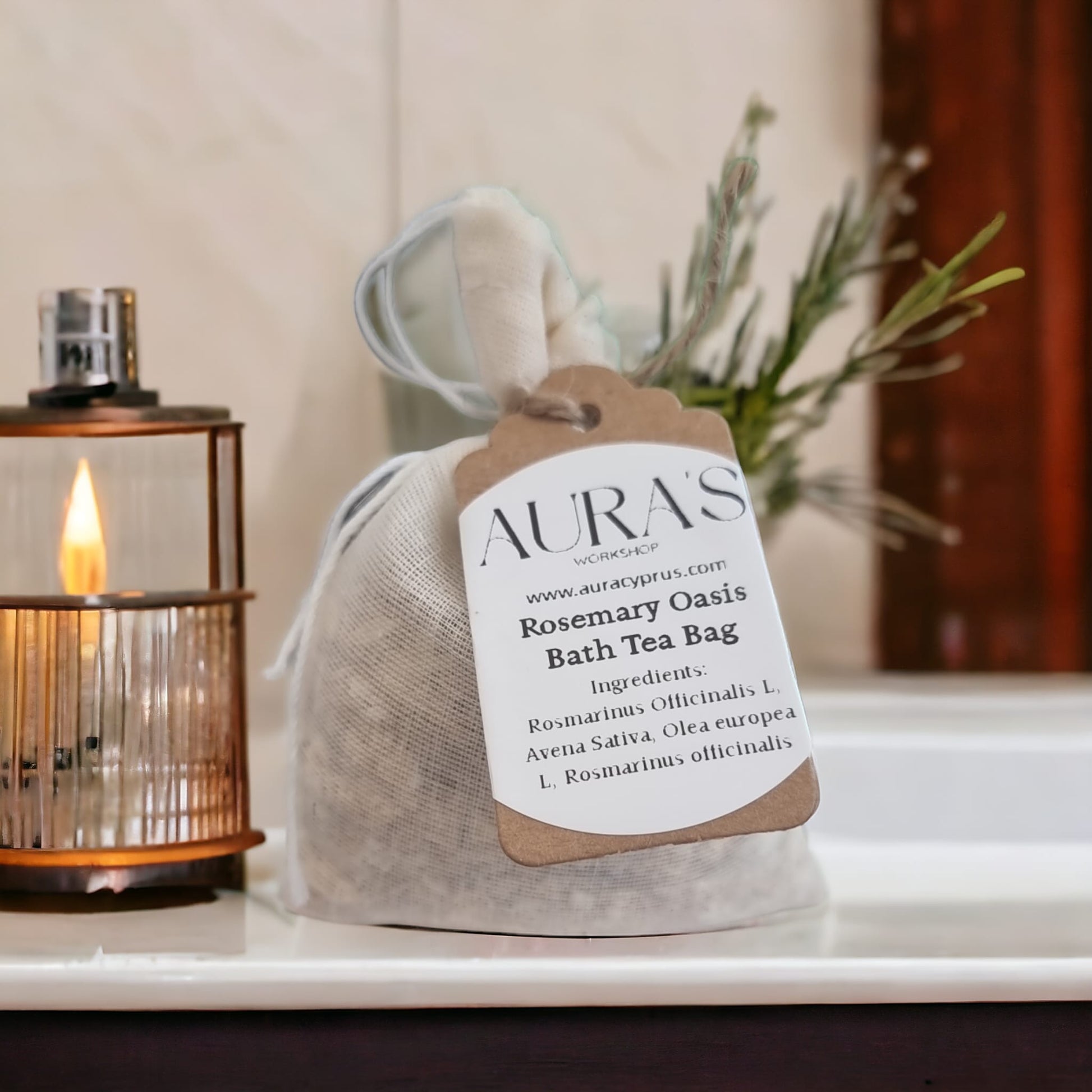 Aura's Rosemary Oasis Bath Tea Bag - Auras Workshop Auras Workshop