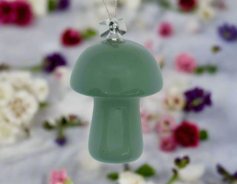 🍀 Aventurine Mushroom Pendant – Luck, Prosperity & Positive Energy Growth. Healing. Abundance.