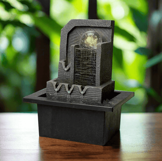 Aztec Water Fountain with Spinning Ball - Auras Workshop Auras Workshop