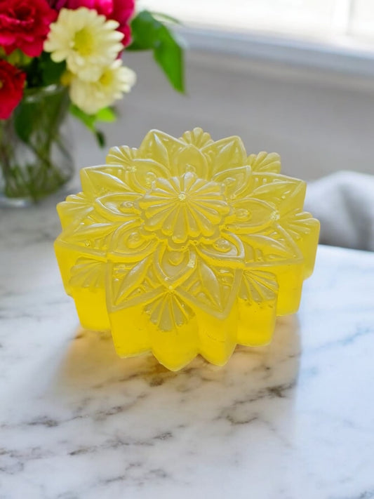 Banana Scented Lotus Flower Shape Soap - Auras Workshop Auras Workshop