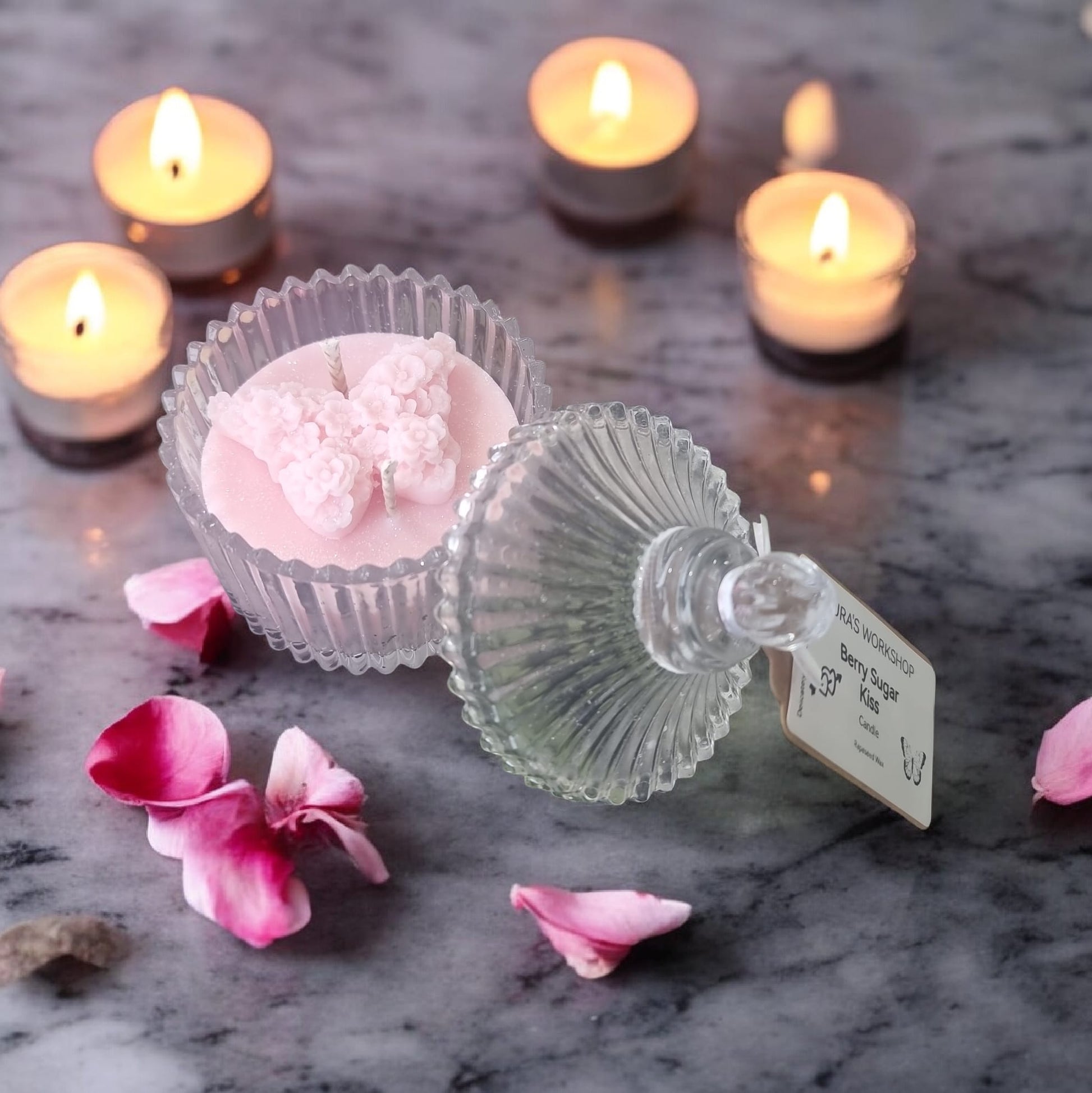 💕🍓 Berry Sugar Kiss Candle | Aura’s Workshop | Rapeseed Wax | Valentine’s Gift - Auras Workshop Auras Workshop