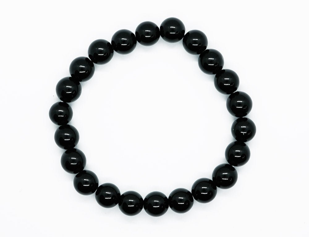 Black Obsidian Bracelet 8mm Beads - Auras Workshop Auras Workshop
