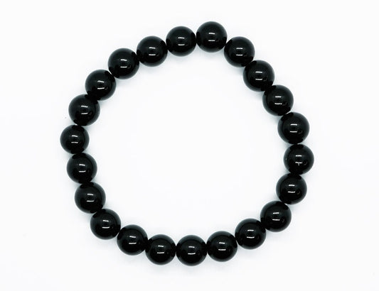 Black Obsidian Bracelet 8mm Beads - Auras Workshop Auras Workshop