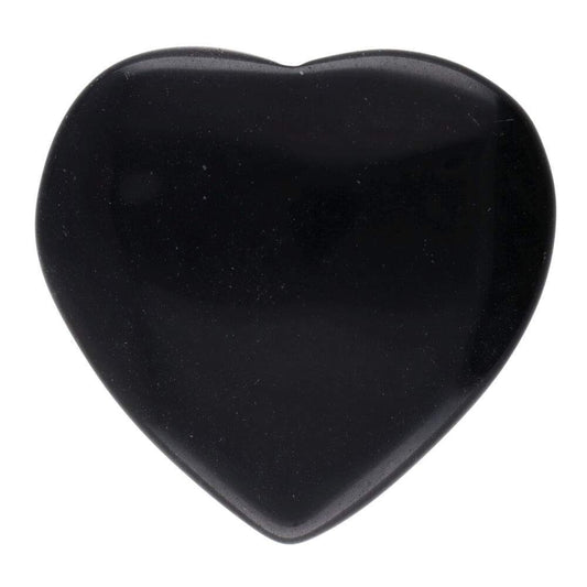 Black Obsidian Crystal Heart – 4.5 cm - Auras Workshop Auras Workshop
