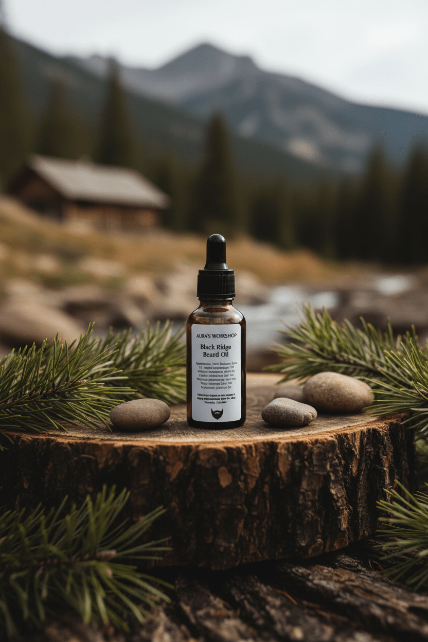 Black Ridge Beard Oil – Natural Nourishing Beard & Skin Oil - Auras Workshop Auras Workshop