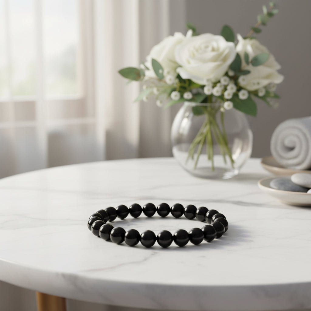 Black Tourmaline 8mm Crystal Bracelet - Auras Workshop Auras Workshop