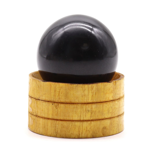 Black Tourmaline Sphere 40mm with Stand | Protection, Grounding & Positive Energy - Auras Workshop Auras Workshop