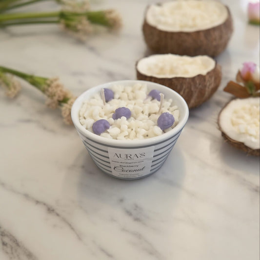 Blackberry Coconut Scented Candle Crunch - Auras Workshop Auras Workshop