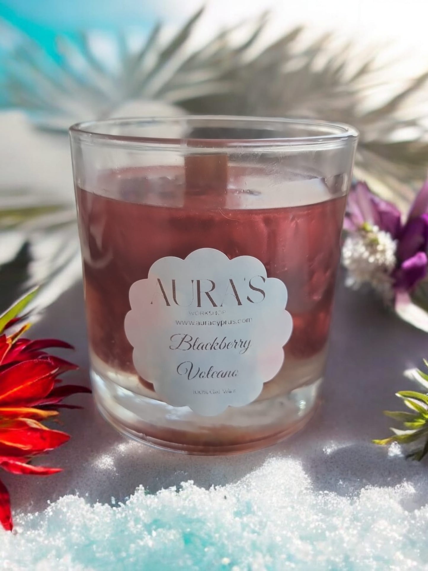 Blackberry Volcano Gel Wax Candle Blackberry Scented - Auras Workshop Auras Workshop