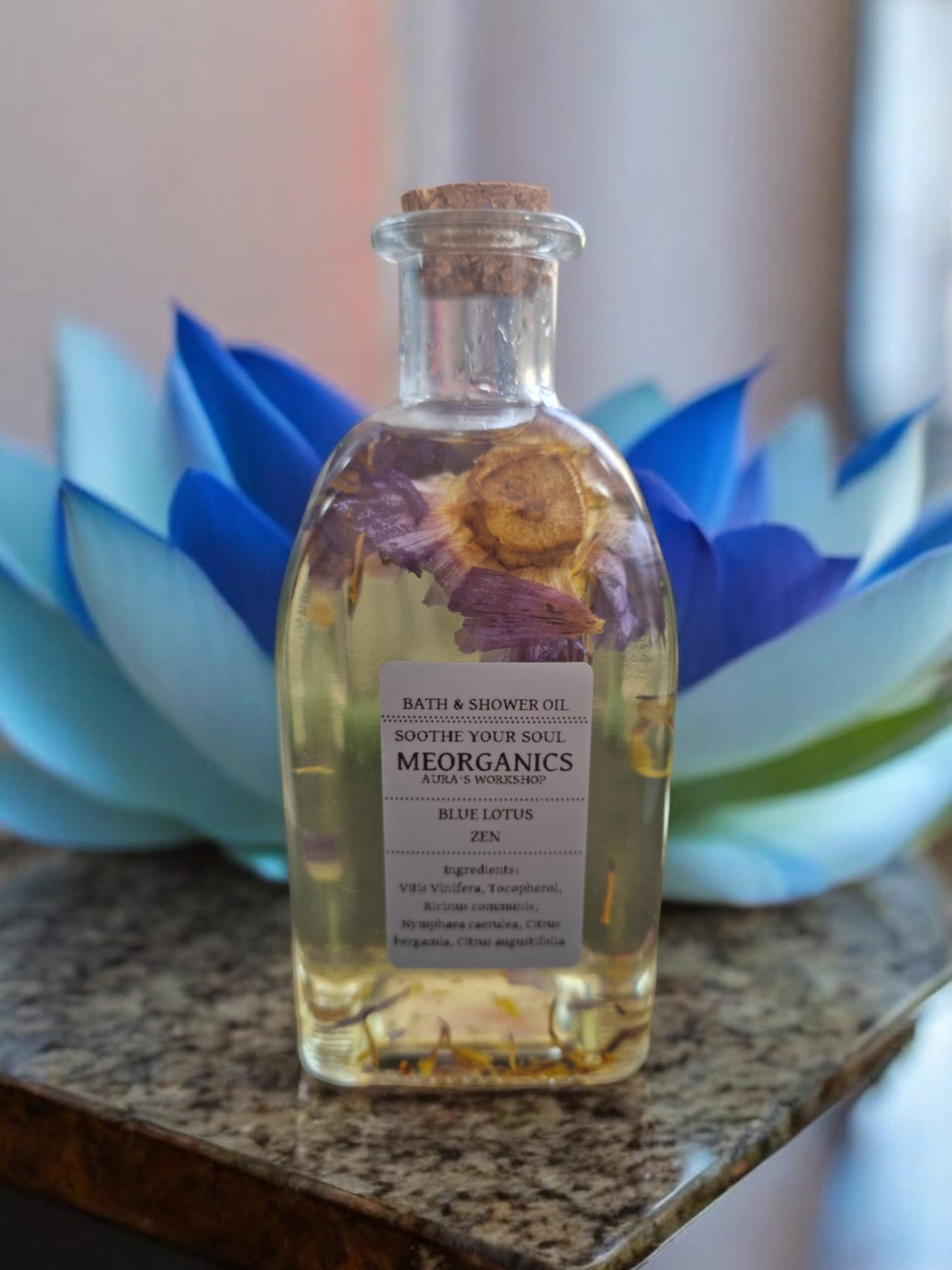 Blue Lotus Zen Bath & Shower Oil 250ml - Auras Workshop Auras Workshop