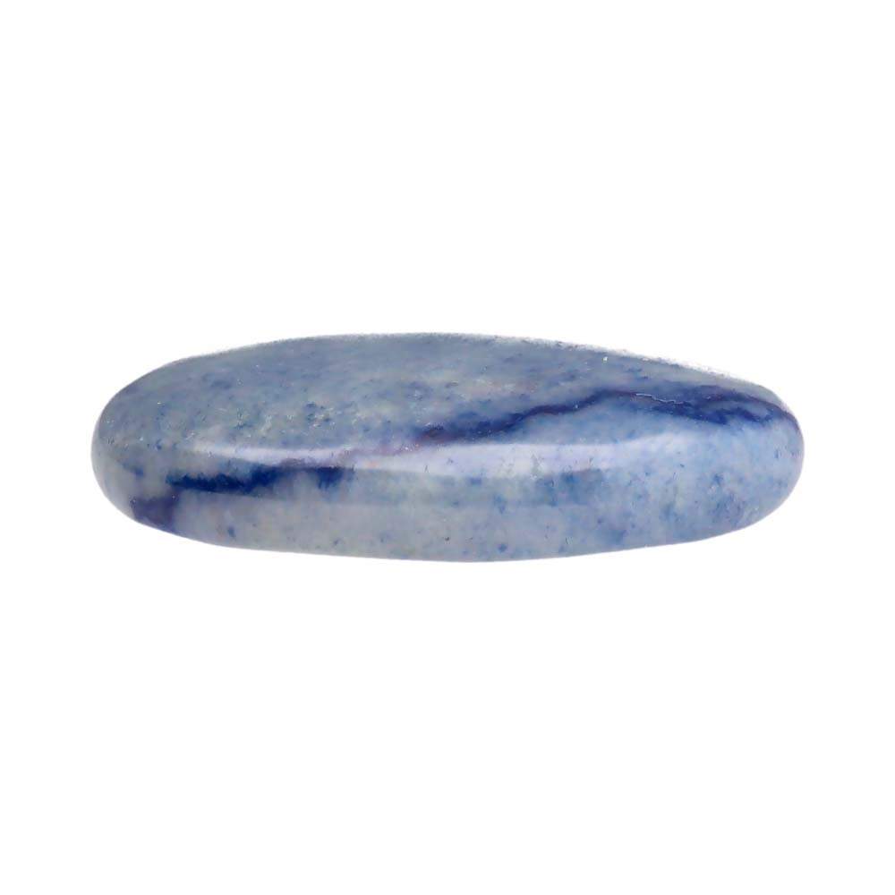 Blue Quartz Flat Tumbled Crystal – Calm, Clarity & Communication Stone - Auras Workshop Auras Workshop
