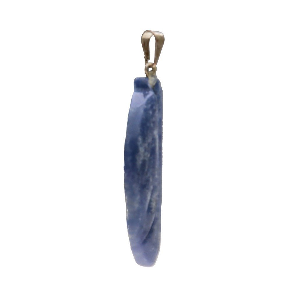 Blue Quartz Leaf Crystal Pendant – Crystal Jewellery - Auras Workshop Auras Workshop