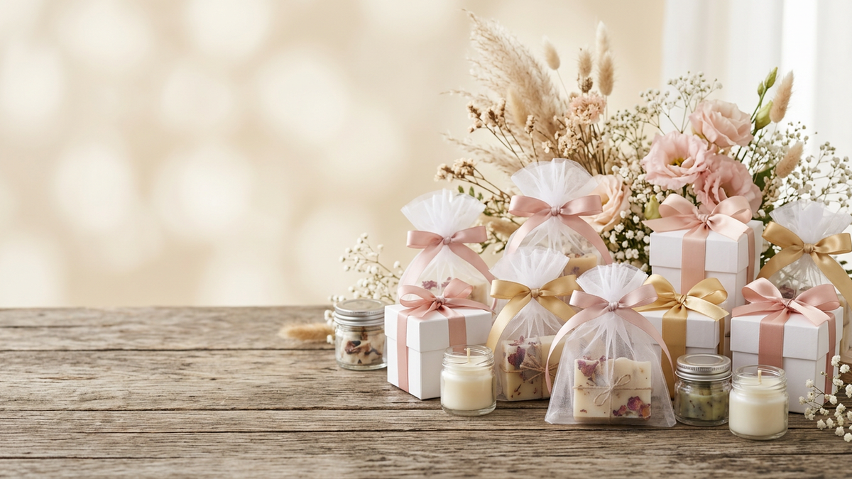 Bomboniere Cyprus — handmade favours with soaps, candles and gift boxes