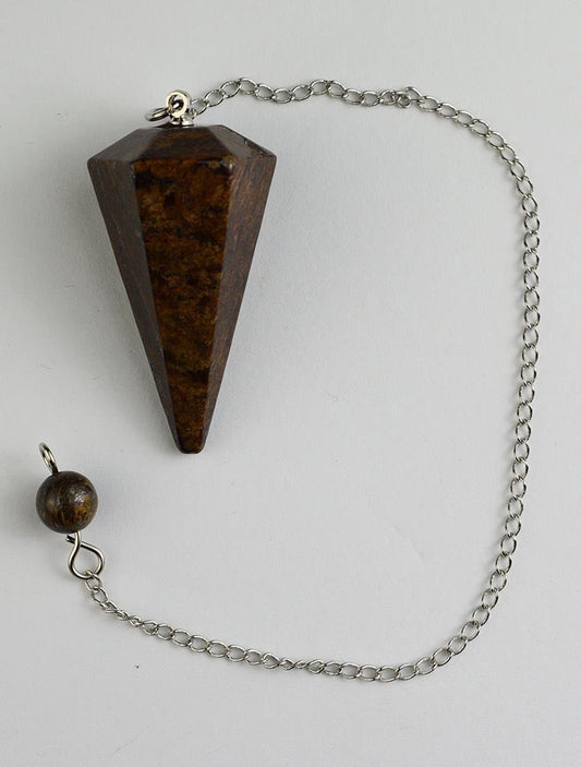 Bronzite Cone Pendulum – Crystal Dowsing Pendulum for Protection & Energy Work - Auras Workshop Auras Workshop