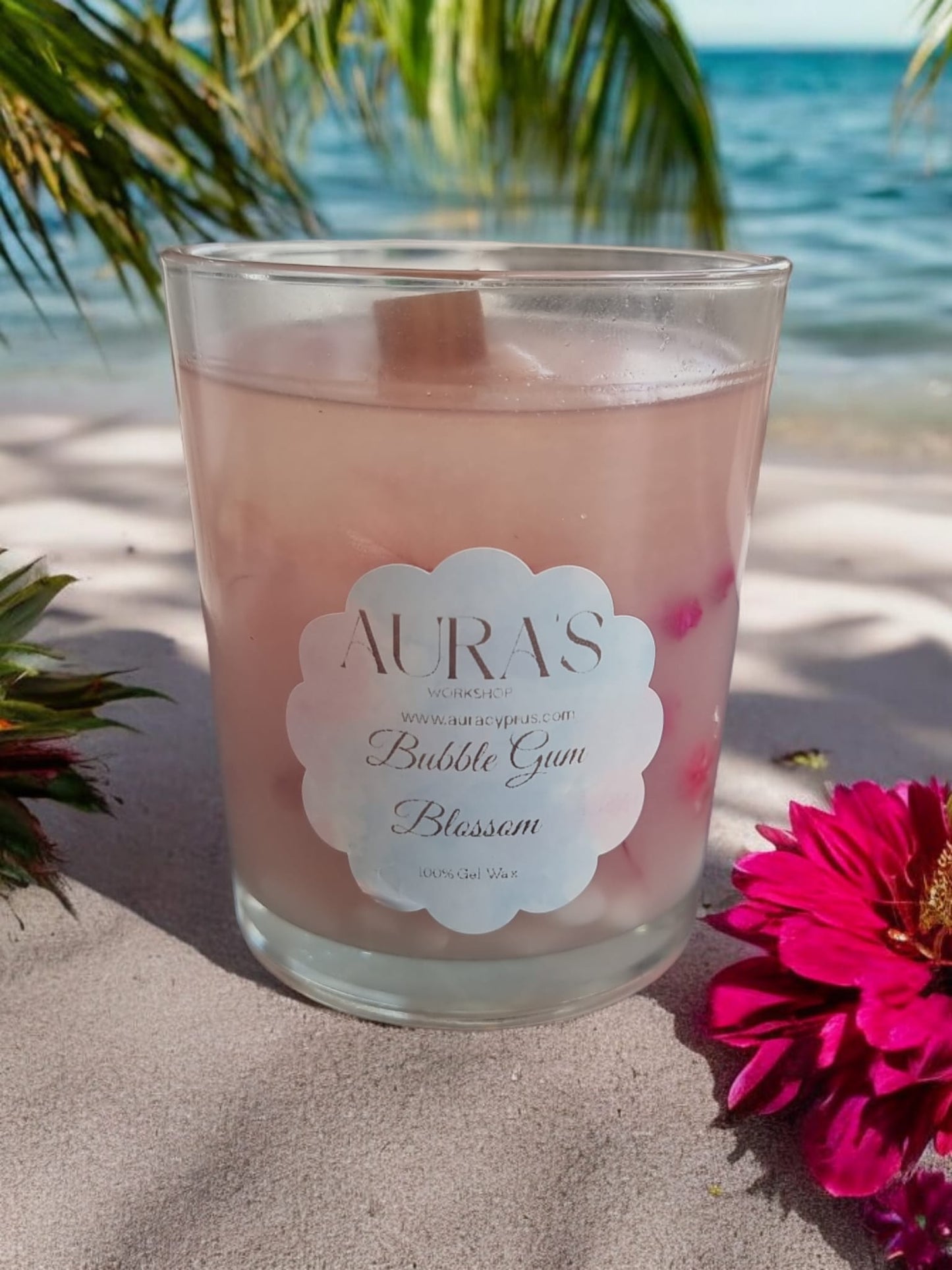 Bubble Gum Blossom Gel Wax Candle - Auras Workshop Auras Workshop