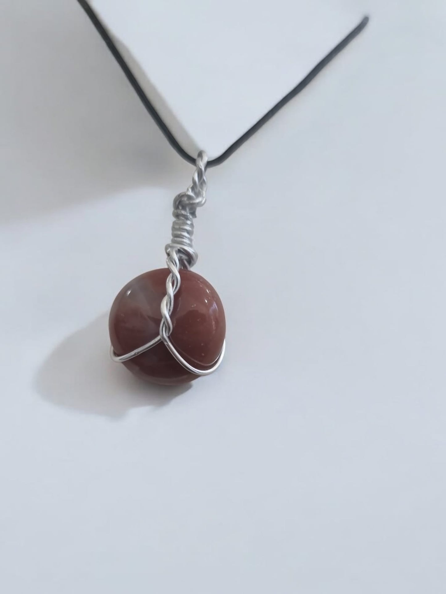 Carnelian Agate Crystal Wire Pendent - Auras Workshop Auras Workshop