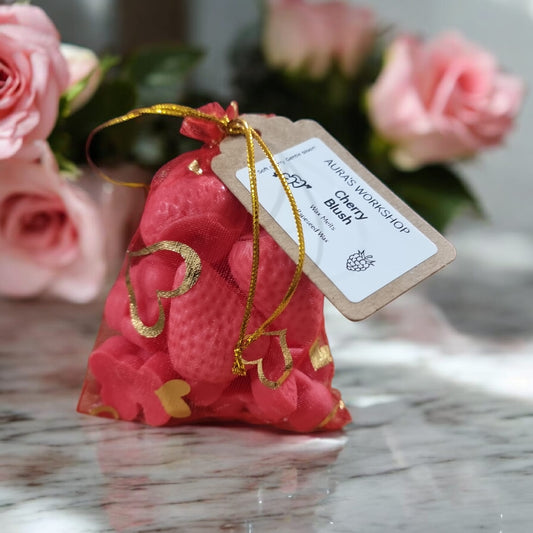 🍒🌸 Cherry Blush Valentine’s Wax Melts | Aura’s Workshop | Rapeseed Wax | Soft Cherry & Gentle Bloom - Auras Workshop Auras Workshop
