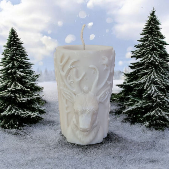 🦌 Christmas Dawn Reindeer Candle – Rapeseed Wax | Christmas Collection by Aura’s Workshop - Auras Workshop Auras Workshop Auras Workshop 