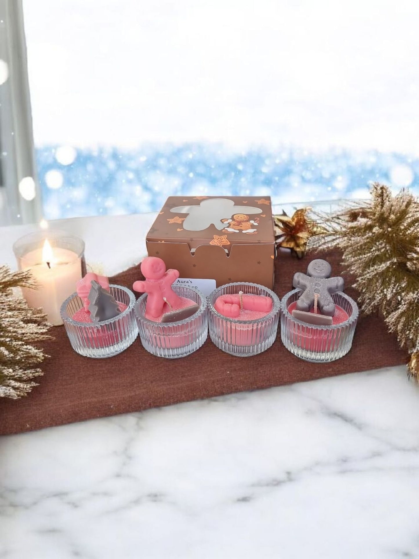 🎄 Christmas Mornings, Festive Gingerbread & Spiced Apple Tealights – Christmas Edition - Auras Workshop Auras Workshop