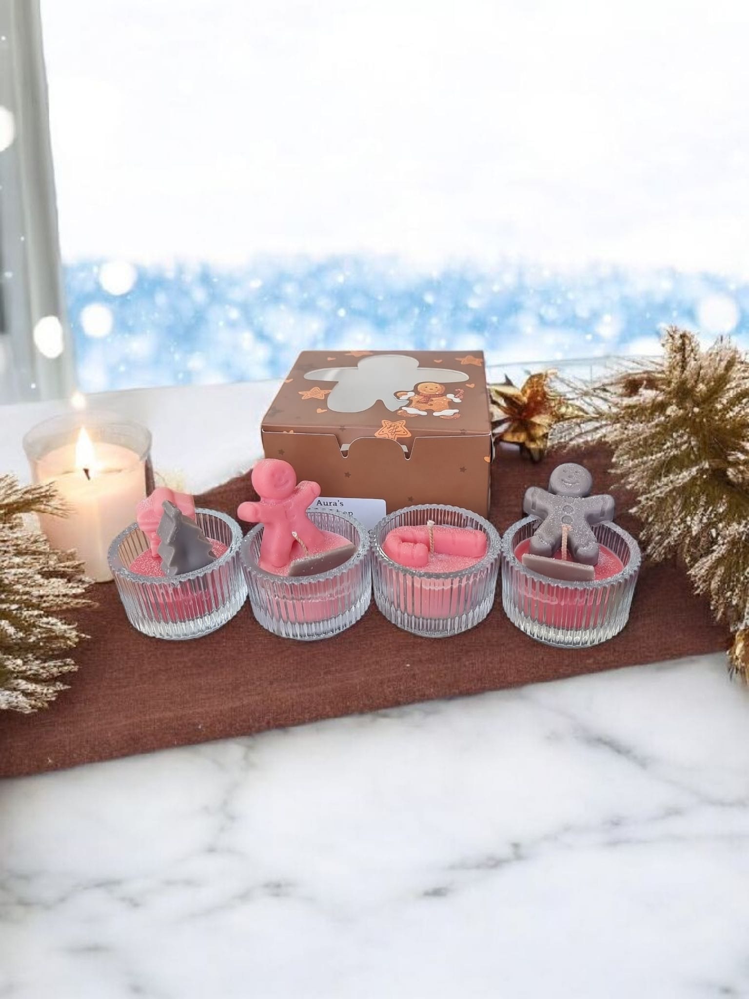 🎄 Christmas Mornings, Festive Gingerbread & Spiced Apple Tealights – Christmas Edition - Auras Workshop Auras Workshop
