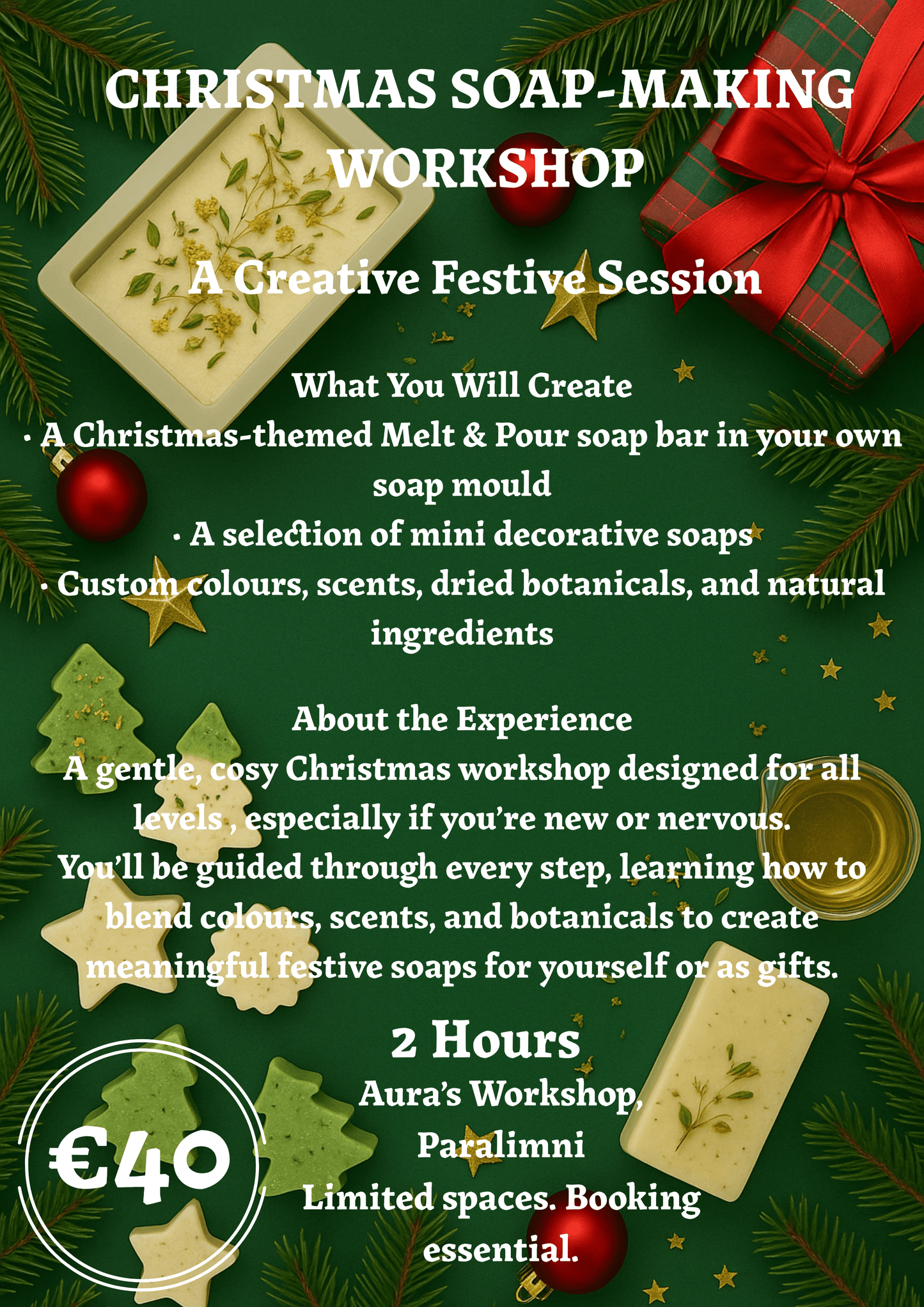 ⭐ Christmas Soap - Making Workshop - Auras Workshop Auras Workshop