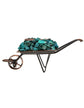 Mini Chrysocolla Crystal Wheelbarrow – 9 cm