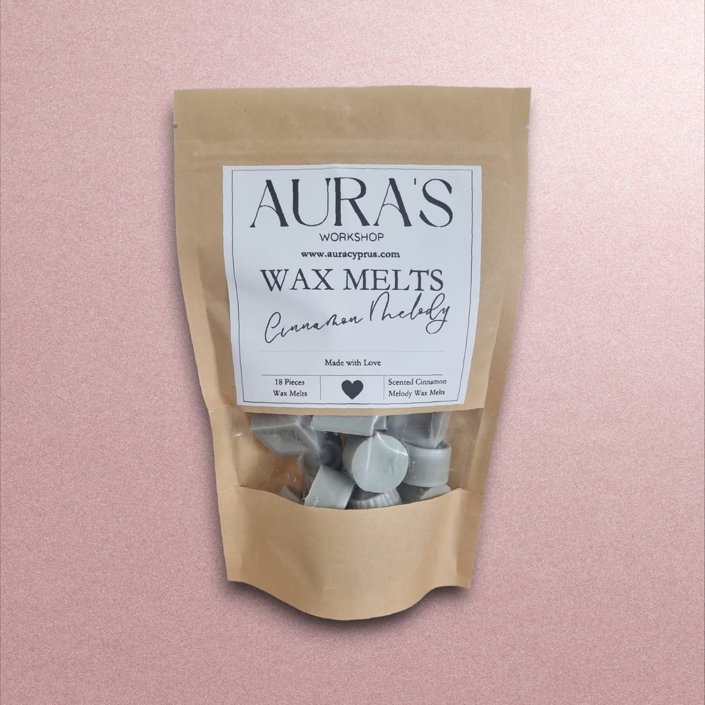 Cinnamon Melody Wax Melts 18 Mix Shapes Large Bag 295 grams - Auras Workshop Auras Workshop