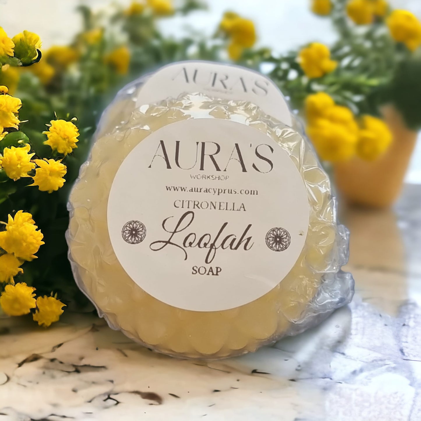 Citronella Loofah Soap - Auras Workshop Auras Workshop