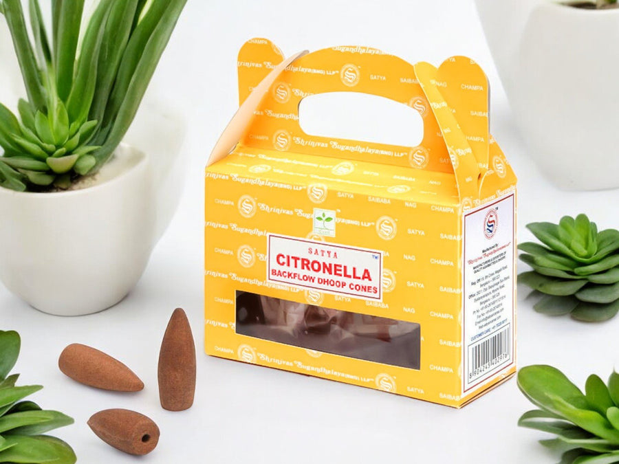 Citronella Satya Backflow Incense Cones