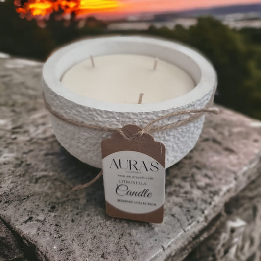 Citronella Scent Beeswax Candle - Auras Workshop Auras Workshop